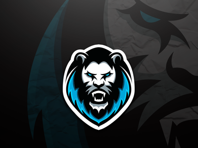 Lion Mascot Logo | Lion eSports Logo blue esport esports game gaming lion logo mascot sport team video