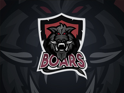 Stunning Boars ESports Logo | Boar Mascot Logo For Sale boar boars esport esports gaming logo mascot premade sports team