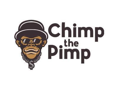 Chimp The Pimp Custom Logo For Client Work ape chimp chimpanzee client work money monkey monkies movies music pimp studio