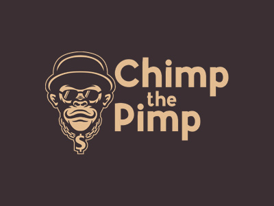 Chimp The Pimp Custom Logo Final Client Work by Lobotz Logos on Dribbble