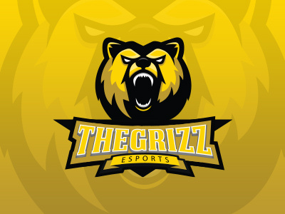 Stunning Bear ESports Logo | Bear Mascot Bear Sports Logo animal bear esports grizzly head hockey logo mascot power sports wild yellow