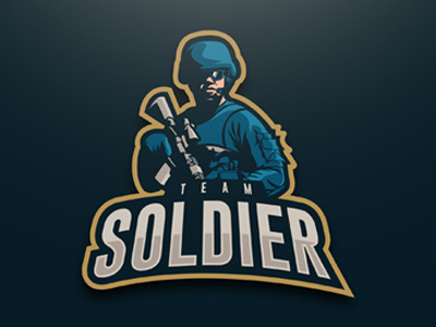 Army Soldier eSports Logo Soldier Mascot Logo