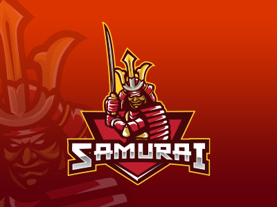 Samurai Mascot Logo | Samurai eSports Logo For Sale esport esports katana logo mascot ninja premade samurai sports team
