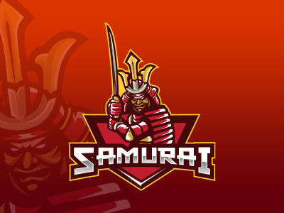 Samurai Mascot Logo | Samurai eSports Logo For Sale