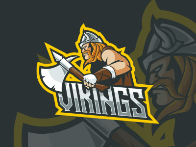 Viking Mascot Logo | Viking eSports Logo For Sale by Lobotz Logos on ...