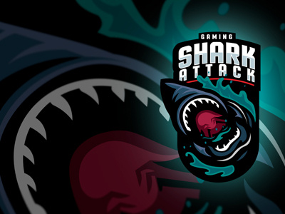 Gaming Shark Attack | Fierce Shark eSports Logo branding esports gaming identity logo logotype mascot shark sharks sport sports team