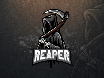 Reaper eSports Logo | Reaper Mascot Logo For Sale esport esports gaming grimm illustrator logo mascot reaper sport team