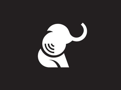 Wifi Elephant Logo For Sale | Creative Elephant Logo animal business design elephant icon illustration line logo mark minimal sale wifi