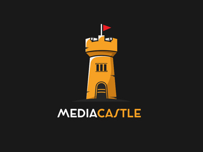 Creative & Trendy Media Castle Logo For Sale business castle design icon illustration line logo mark media minimal sale youtube