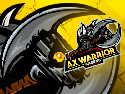 Spectacular Axe Warrior Gaming Mascot Logo | Gaming eSports Logo