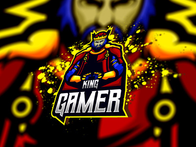 Majestic King Gamer Mascot Logo | King Gamer eSports