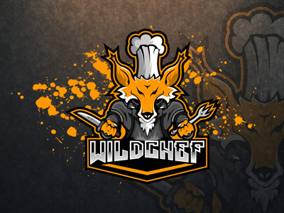 Chef Wolf Mascot Logo Wolf Chef Logo For Sale