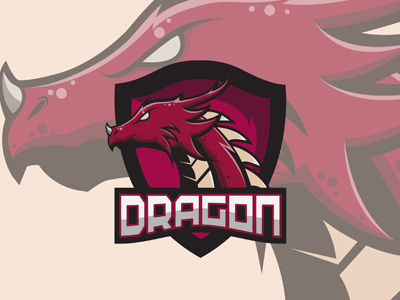 Majestic Dragon Mascot Logo For Sale Dragon eSports Logo dragon dragons esports gaming logo mascot premade sports strong twitch wings