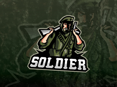 Army Soldier eSports Logo Soldier Mascot Logo by Lobotz Logos on Dribbble