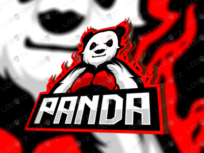 Awesome Boxer Panda eSports Logo Panda Mascot Logo