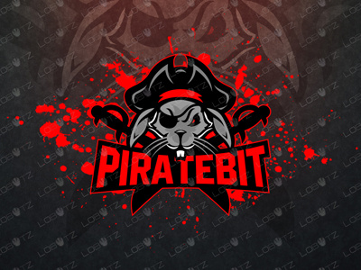Awesome Pirate Rabbit Mascot Logo | Pirate Rabbit eSports Logo clan esports gaming logo mascot pirate pirates rabbit sale sports swords team