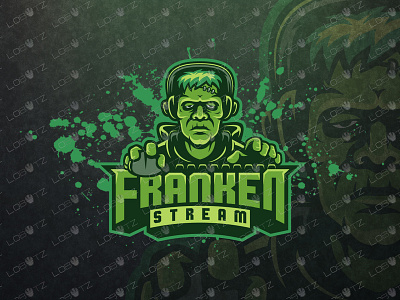 Frankenstein Gamer eSports Logo | Gamer Mascot Logo channel design esports frankenstein gaming illustration keyboard logo mascot mouse premade readymade sports streamer streamers twitch
