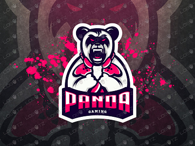 Gamer Panda Mascot Logo Gamer Panda eSports Logo For Sale