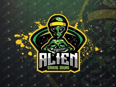 Gamer Alien eSports Logo | Gamer Alien Mascot Logo alien clan design esports esportslogo gamer gaming logo logos mascot mascotlogo premade readymade sale squad team twitch twitch.tv