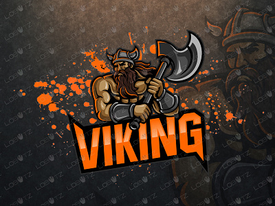 Premade Viking Mascot Logo | Viking eSports Logo For Sale esports esports logos esportslogo mascot mascot logo mascot logos premade sale strong stronger viking vikings