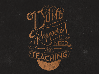 Dumb rappers need teaching biggie hiphop music rappers tshirt type typo