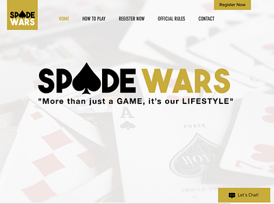 Spade Wars: Web Design art design graphic design web design