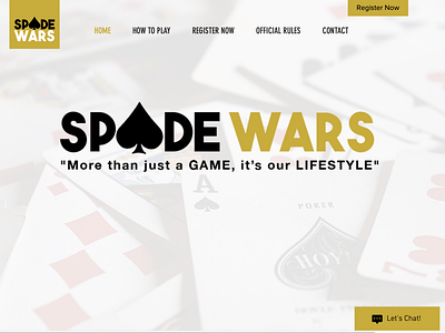 Spade Wars: Web Design