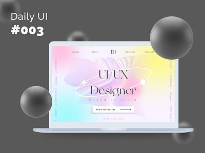 Portfolio Website Design 003 100 days of ui graphic design mobile ui ui ui challenge