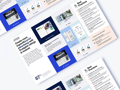 Trustpilot – One pager for businesses brochure cover helvetica helvetica neue illustrations mockup onepage print