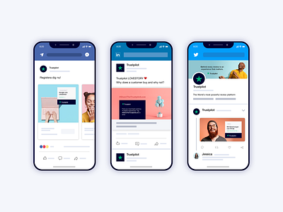 Trustpilot – SoMe Campaigns banners campaign facebook linkedin mockups online some trustpilot twitter