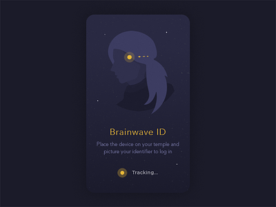 Not Daily UI - Brainwave Login authentication brain flat illustration login mental minimal onboarding pattern scifi