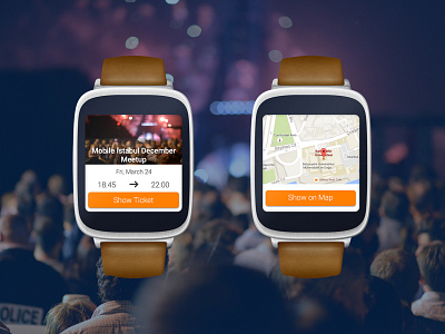 Eventbrite Android Wear Concept Design - Free Sketch Template android design event eventbrite free map material template watch wear wearables