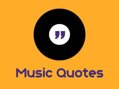Muquotes Logo disc logo music quotes