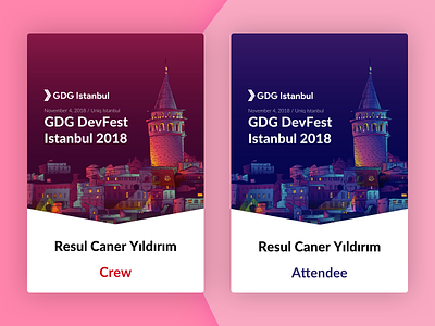 DevFest Istanbul 2018 Badges badge devfest istanbul print