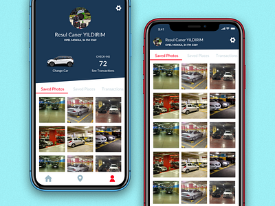 Parker - Profile app car app carpark design ios ui