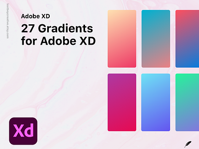 Adobe XD Template: 27 Gradient Presets