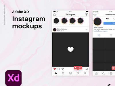 Adobe XD Template: Instagram