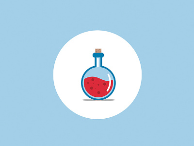 Potion bottle dribbble flat formula icon identifier illustration jar logo medicine potion science
