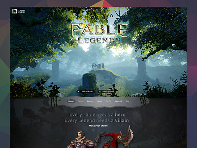Fable Legends Homepage Concept