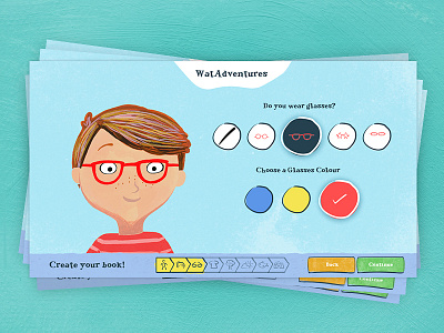 WatAdventure Children's Book book build characters child children create customise friends glasses process steps unique
