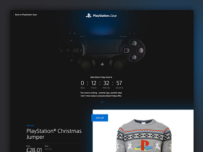 PlayStation Black Friday black christmas controller countdown ecommerce friday offer playstation products sale shop