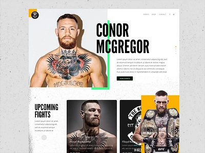 Conor McGregor Example Website Adobe Comp CC iPad Pro adobe comp cc conor conor mcgregor fight floyd grunge ipad pro mayweather mcgregor prototype ufc