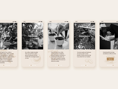 DailyUI♯023 - Onboarding app coffee coffeeshop graphic design roaster shop story ui uidesign