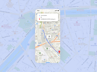 DailyUI♯020 - Location Tracker app branding coffee dailyui graphic design location map ui uidesign