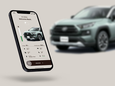 DailyUI♯034 - Car interface app branding car coffee dailyui graphic design ui uidesign