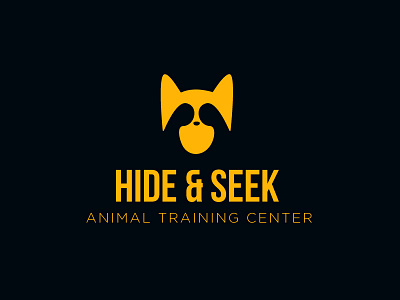 Hide & Seek logo design animal mark cat day care design dog first shot hide seek logo logo design negative space raccoon red panda