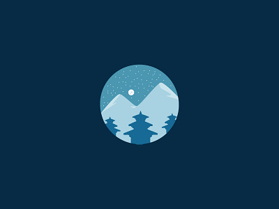 Nepali Nights - Holidays to Nepal design holidaystonepal icon iconaday illustration logo moon mountains nepal pagoda temple wip