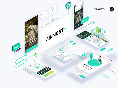 Airnest Eco - System 3d branding graphic design illustration ui