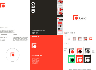 Design Branding - Grid Startup branding graphic design illustration logo typography ui vector