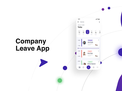 Company Leave App calendar company leave design designer lead designer management management application ui user experience user interface ux white apps